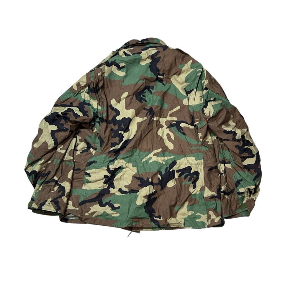 USAF Woodland Camo Field Jacket Extra Large Long Cold Weather Coat - Picture 4 of 5